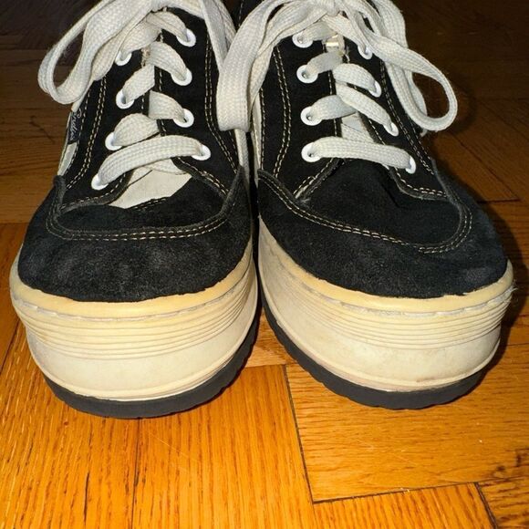 Vintage 90s Candies Platform Suede Lace Up Sneakers Black & White Size 7.5 - Picture 6 of 13
